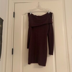 H&M Rich Burgundy Knit Dress